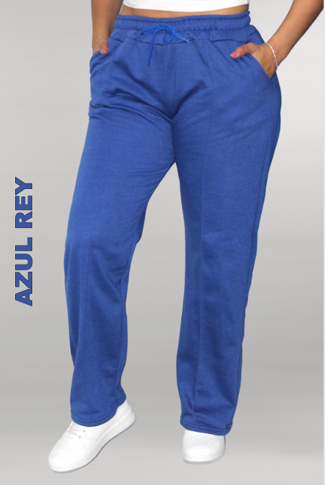 JOGGER BOTA RECTA DE ALGODÓN PERCHADO
