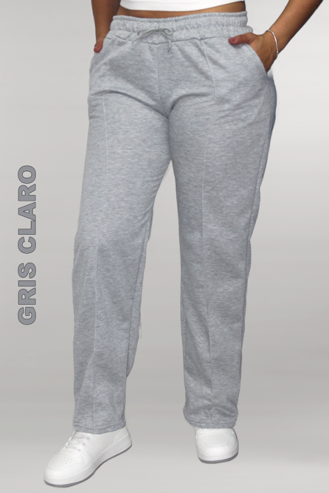 JOGGER BOTA RECTA DE ALGODÓN PERCHADO