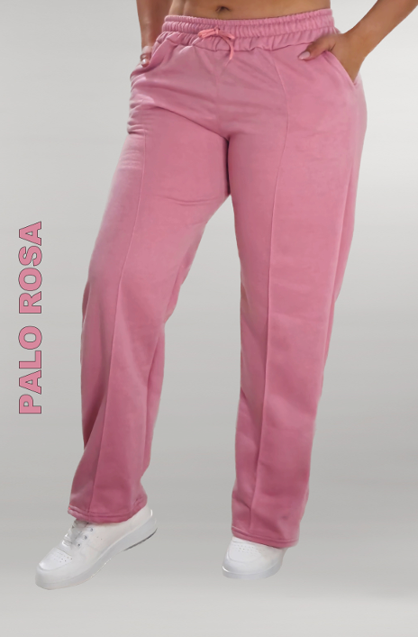 JOGGER BOTA RECTA DE ALGODÓN PERCHADO